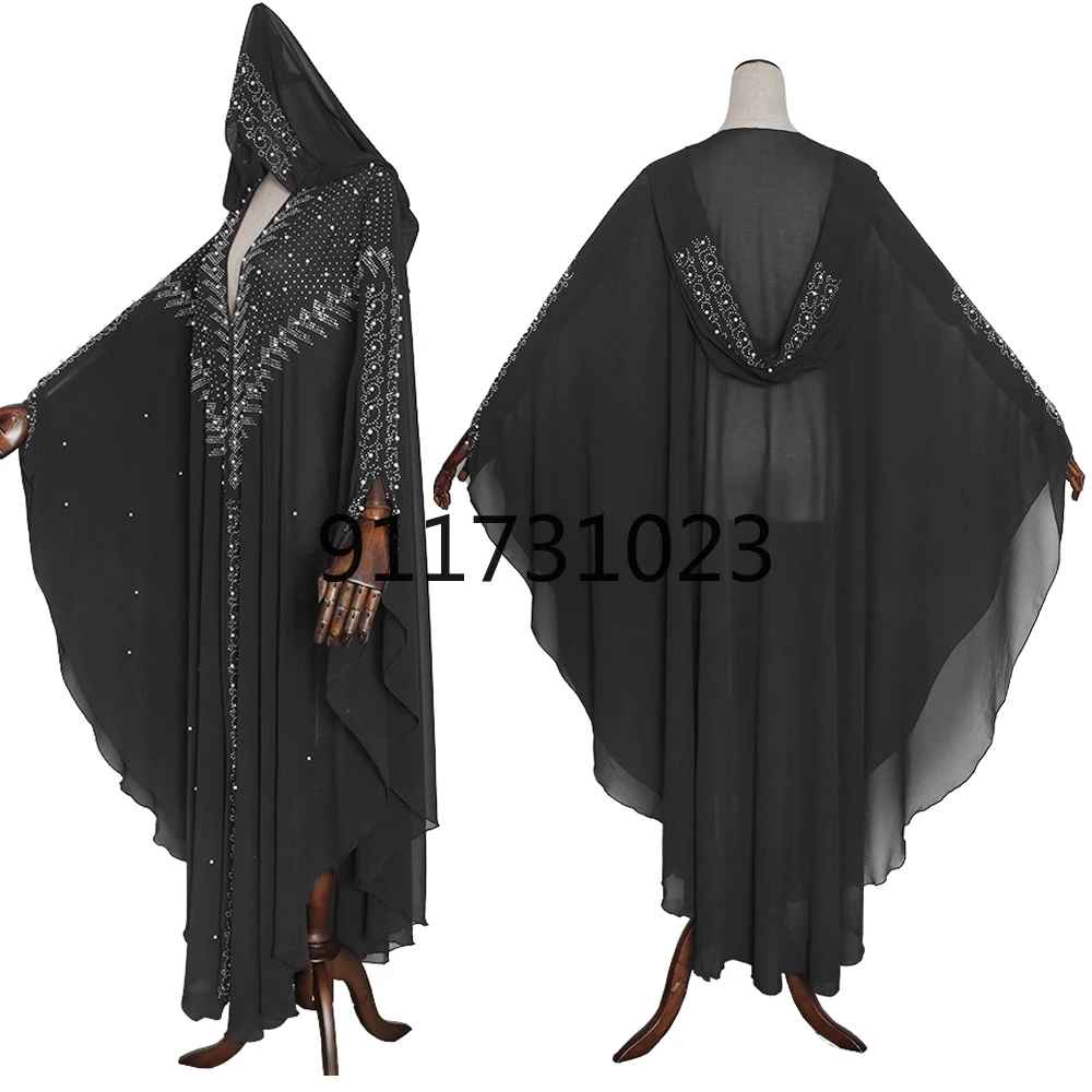 Женское шифоновое платье-кимоно с капюшоном | Тематическая одежда и униформа