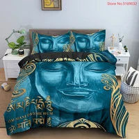 buddha bedding set mandala quilt cover peace design luxury bed sets bohemian bedclothes 23pcs king queen size with pillowcase