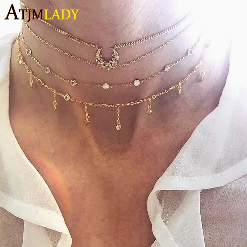 Женское Ожерелье-чокер из серебра 2020 пробы с кубическим цирконием | Украшения и