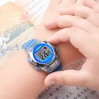 Модные детские часы SYNOKE, спортивные силиконовые цифровые часы, светящиеся часы со светодиодной подсветкой для мальчиков и девочек