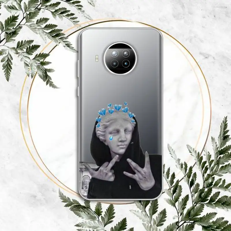 

Great Art Aesthetic David Mona Phone Case Transparent for Xiaomi Redmi note 10 t 8 9 pro lite 11