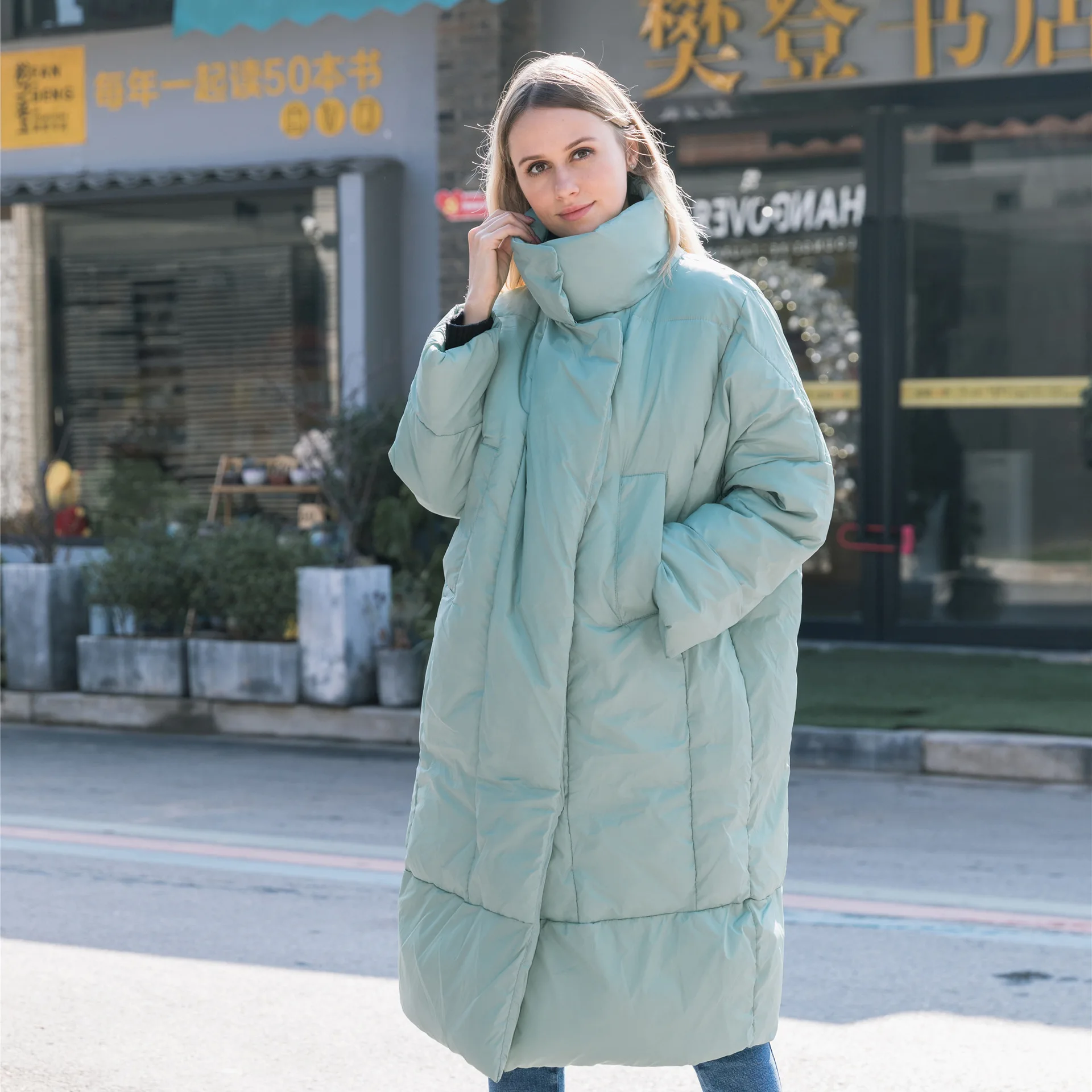 

Размера плюс Casacas с кaрмaнaми тeплaя пальто длинное женское пальто в Корейском стиле; Новинка; Верхняя одежда на подкладке из хлопка, парка с хл...