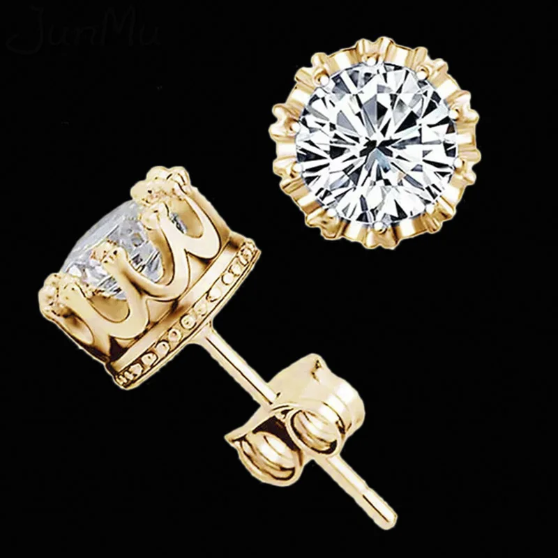 Модные женские серьги с короной золотого и серебряного цвета Brincos De Prata мужские