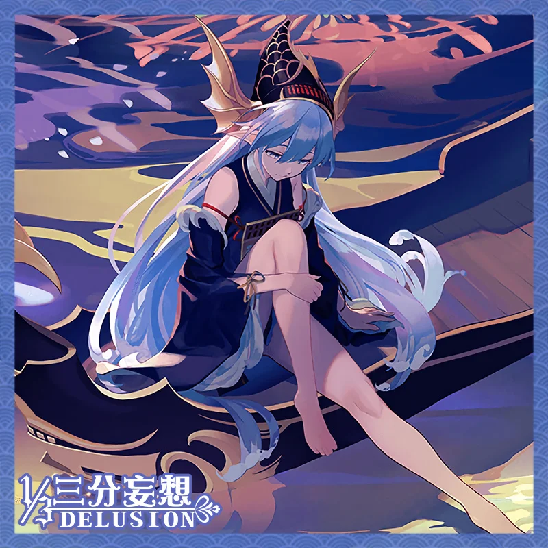 Горячая игра Onmyoji SP Linghai Золотая рыбка японское кимоно Косплей Костюм Униформа