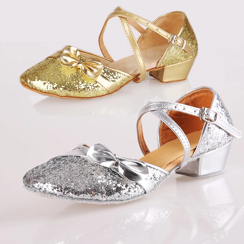 Free Shipping Girls Dancing Shoes Euro 24 38 Low Heel Soft Outsole Slip on Sandals Womens Ballroom Dance|womens ballroom dance shoes|ballroom