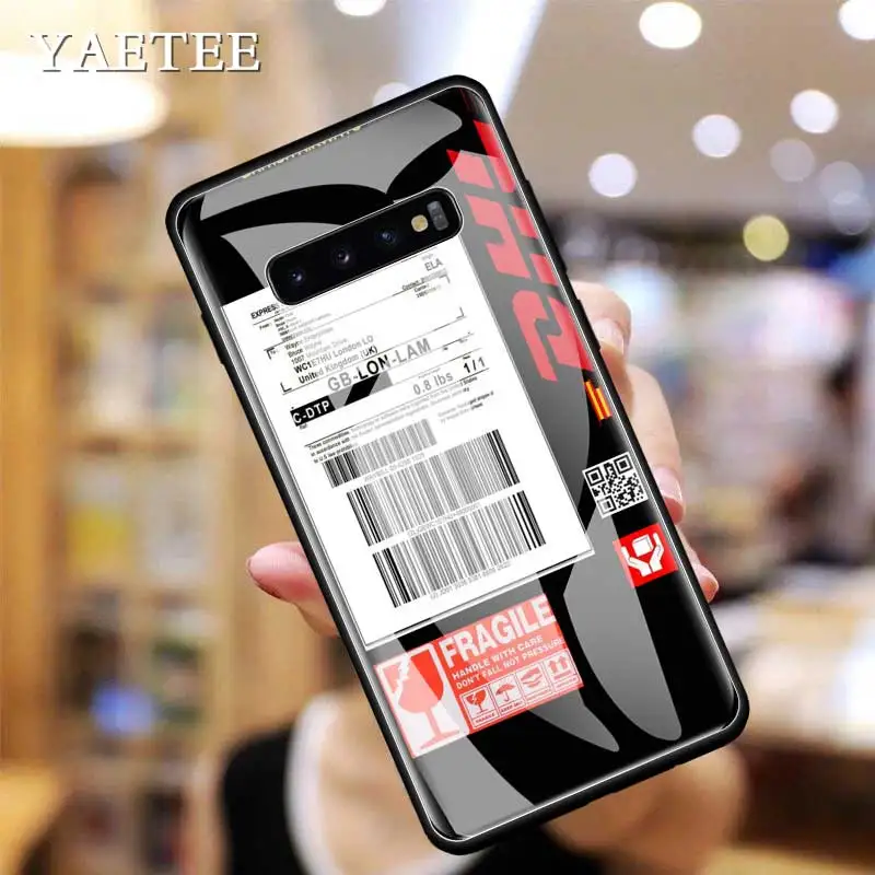 

Glass Phone Case for Samsung Galaxy S20 FE 20 Plus S10 Lite S10E S9 + Fundas for Note 20 10 9 8 Cover Coque DHL Luxury Bag Capa