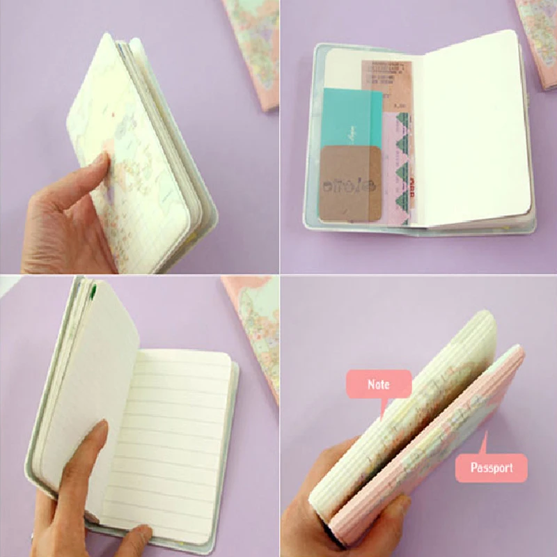 

Map Passport Covers Travel Accessories Creative PU Leather ID Bank Card Bag Men Women Passport Business Holder