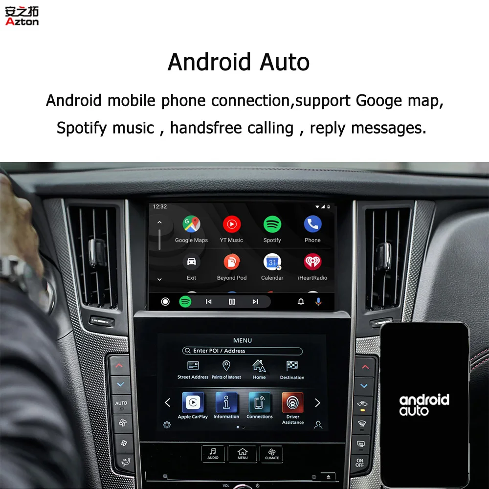 Автомобильный Android AirPlay Apple CarPlay для Infiniti Q50 Q60 Q70 QX50 Q50L 2015 2016 2017 2018 2019 WIFI беспроводной