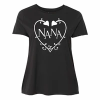 nana with hearts and swirls womens t shirt valentines day