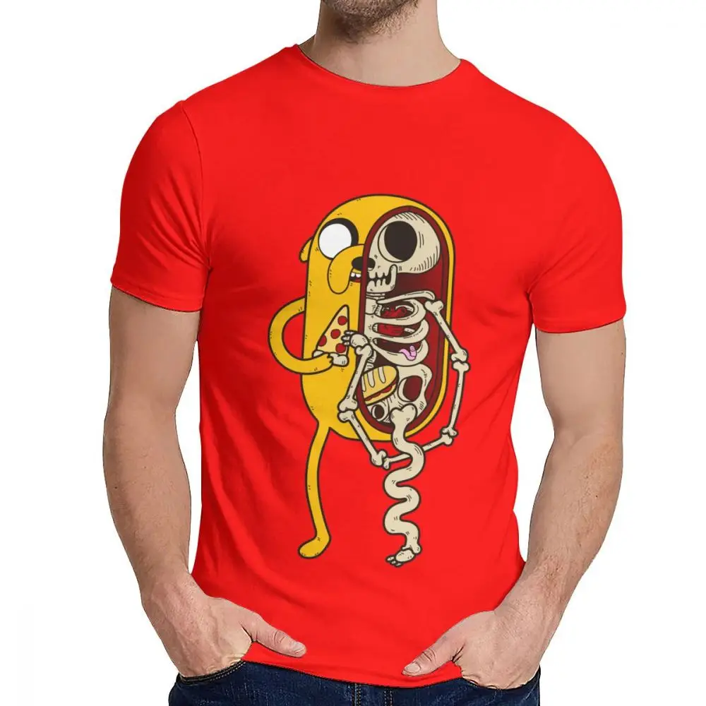 Красный Мужская футболка Adventure Time хорошая хлопковая Новая мужская Винтажная футболка с круглым вырезом - Цвет: Красный