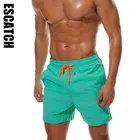 Мужские пляжные шорты ESCATCH, быстросохнущие шорты, летняя одежда 2022, бордшорты, однотонные пляжные шорты