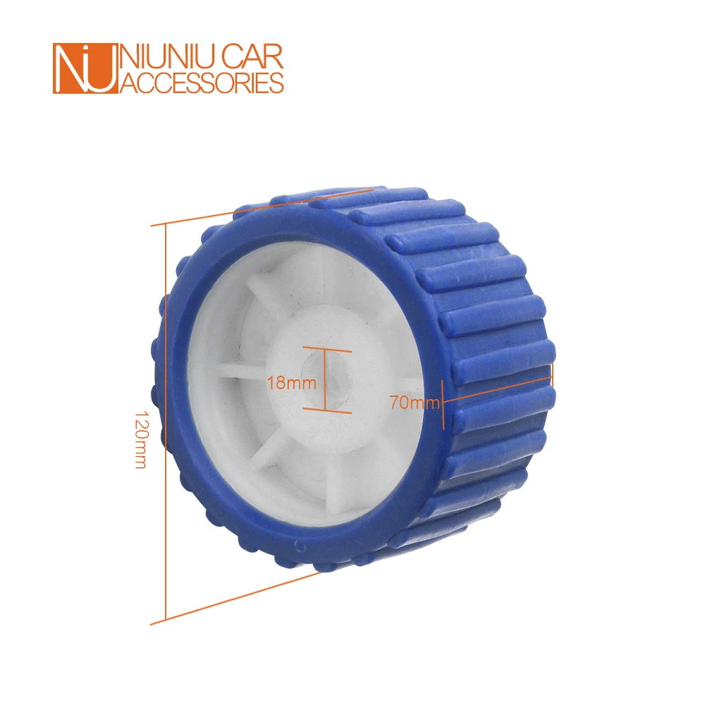 6 шт. EVA + PP лодочный прицеп 5 дюймов синий морской ребристый качающийся ролик