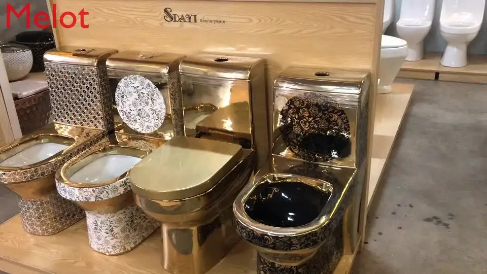 Керамические сантехнические приборы цвет золотистый wc Туалет с креплением к