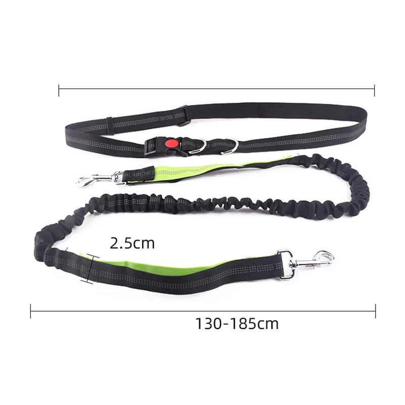 Поводок для собак с регулируемым ремнем амортизирующий банджи бега и занятий