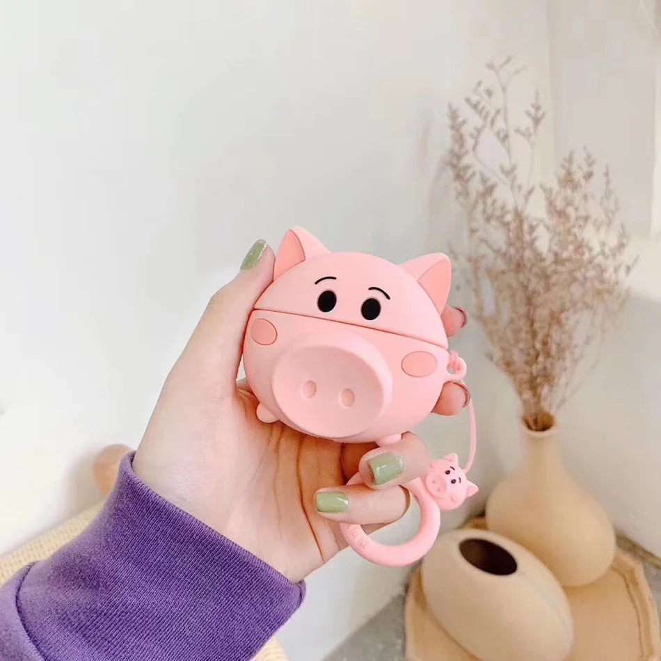 Чехол для наушников для AirPods, чехол, силиконовый, милый, любовь, аниме, защитный чехол для Apple Air pods 2, чехол для наушников, кольцевой ремешок