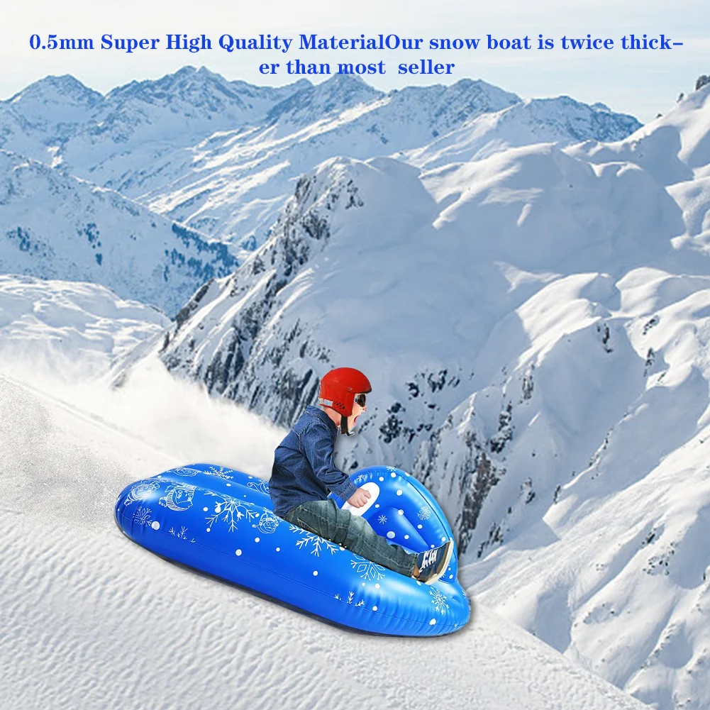 

Inflatable PVC Outdoor Skiing Snow Tube Adults Childern Sled Snowboard Winter Thickened Funny With Handle Sports Portable