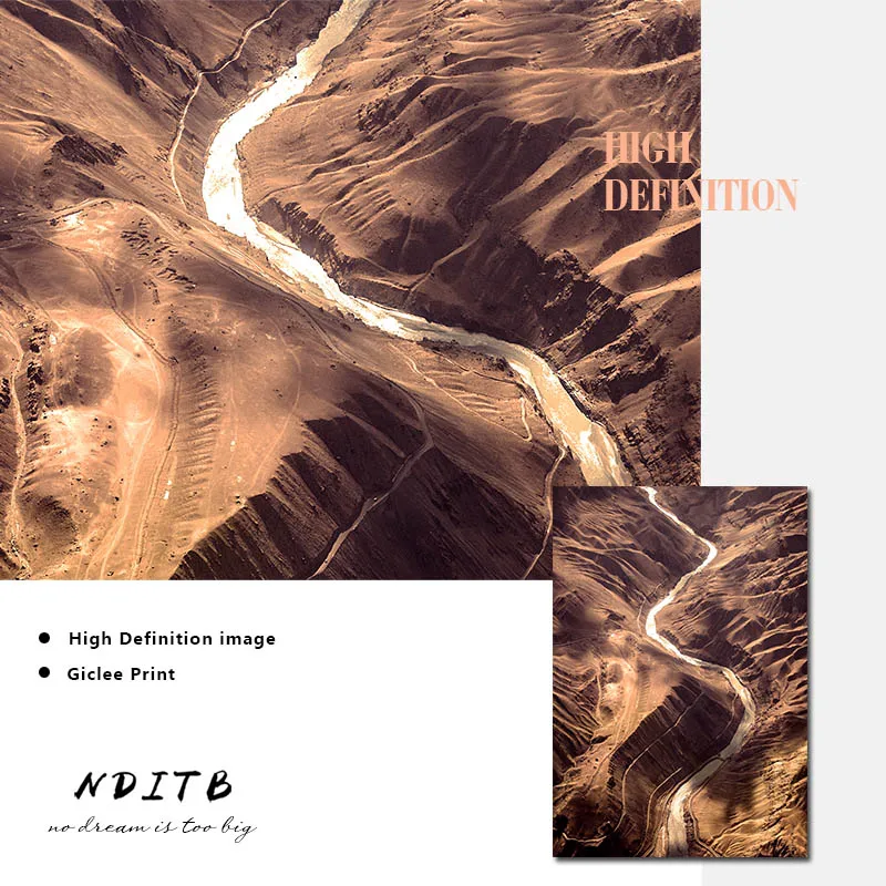 Океан волны пустыня настенный постер морской пляж пейзаж печать на холсте