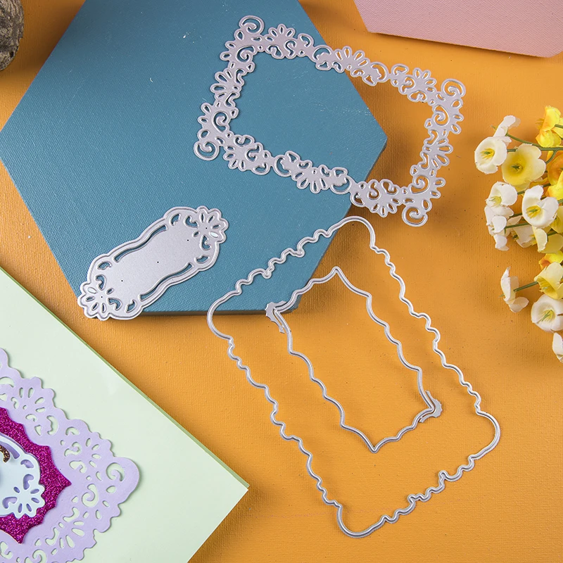 Кружевной полый каркас для резки металла трафареты тиснение карты Скрапбукинг