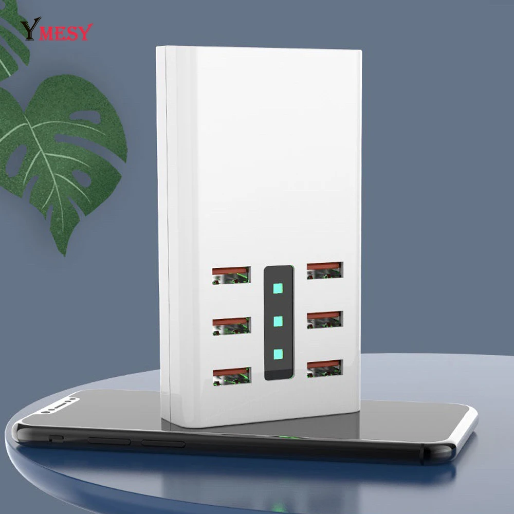 

Ymesy 6 USB Port 30W Smart USB Fast Charging Station for iPhone Sumsung Xiaomi AdapterTravel Desktop Charger Hub Fast Chargers