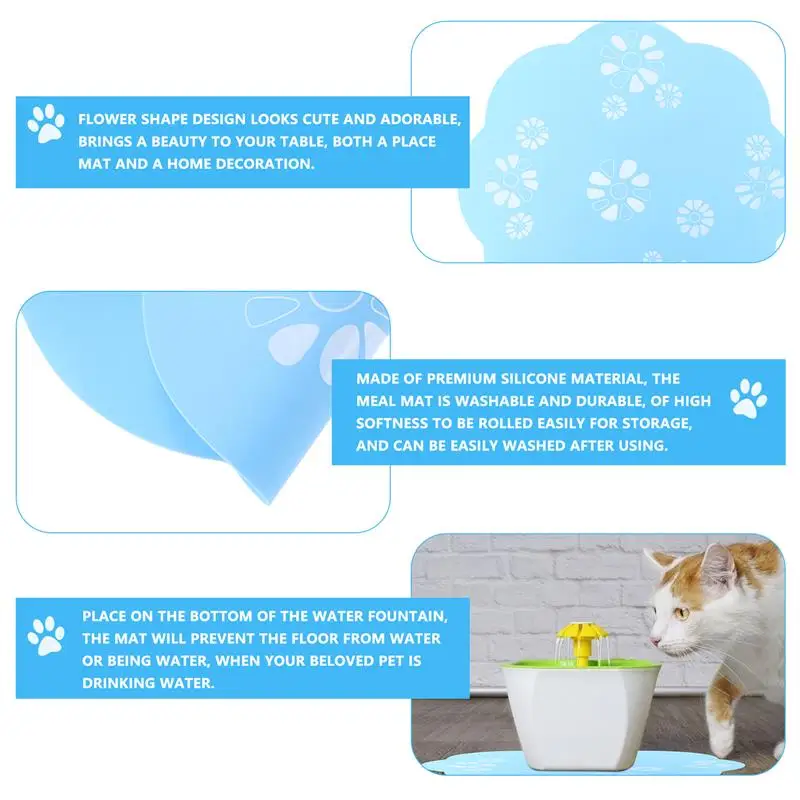 Коврик для фонтана 34 см милая подставка еды с цветами Настольный