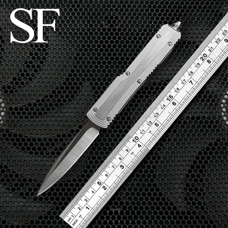 Карманный нож Ice element OTF белый высокопрочный клинок из алюминиевого сплава лезвие