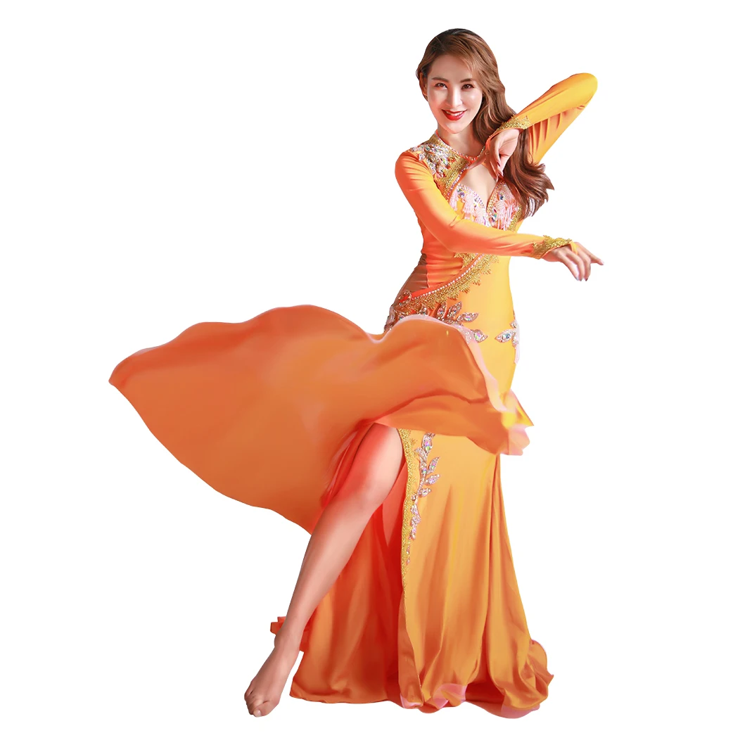 Женский костюм для танца живота длинная шелковая одежда на осень|Танец живота| |