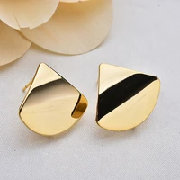 popular irregular smooth fan earpin korean fashion diy fan shape earrings earrings accessories for diy necklaces earrings acc