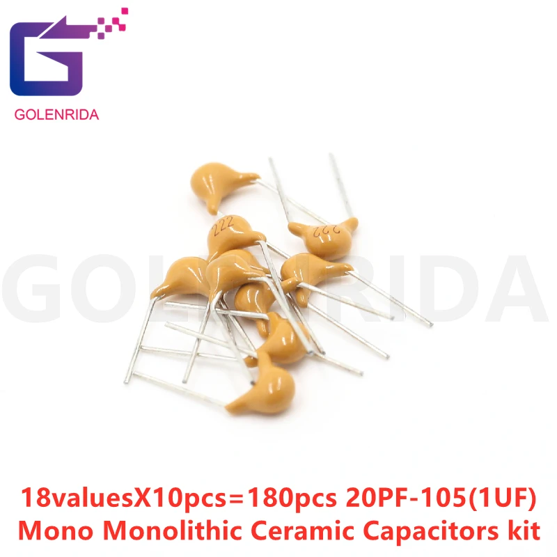 18valuesX10pcs = 180 шт. 20PF 105(1 мкФ) подойдет как для повседневной носки так монолитный