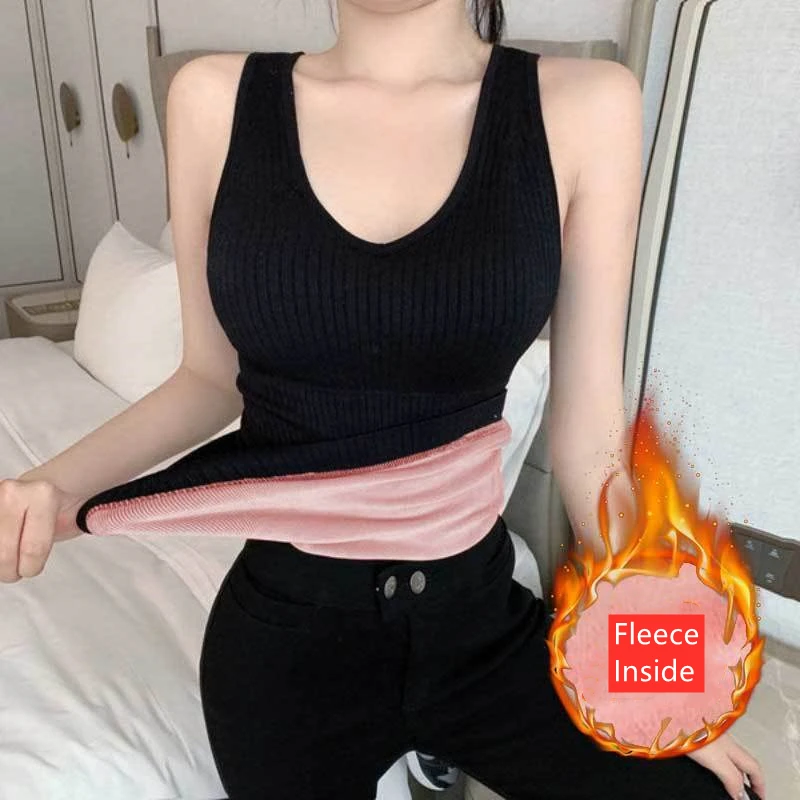 

Зимнее женское теплое нижнее белье, жилет, модный сексуальный кружевной дизайн, флисовая подкладка, высокая эластичная ткань, большие разме...