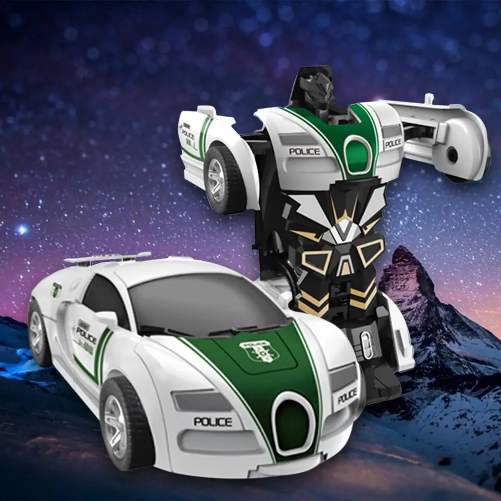 

Transformation Mini 2 In 1 Car Robot Toy Anime Action One-key Transforming Model Deformation Vehicles Toy Gift For Children