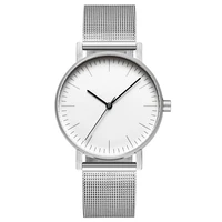 addies bauhaus minimalist style leather watch swiss rhonda 763 movement quartz 36mm stainless steel meshbelt couple watch
