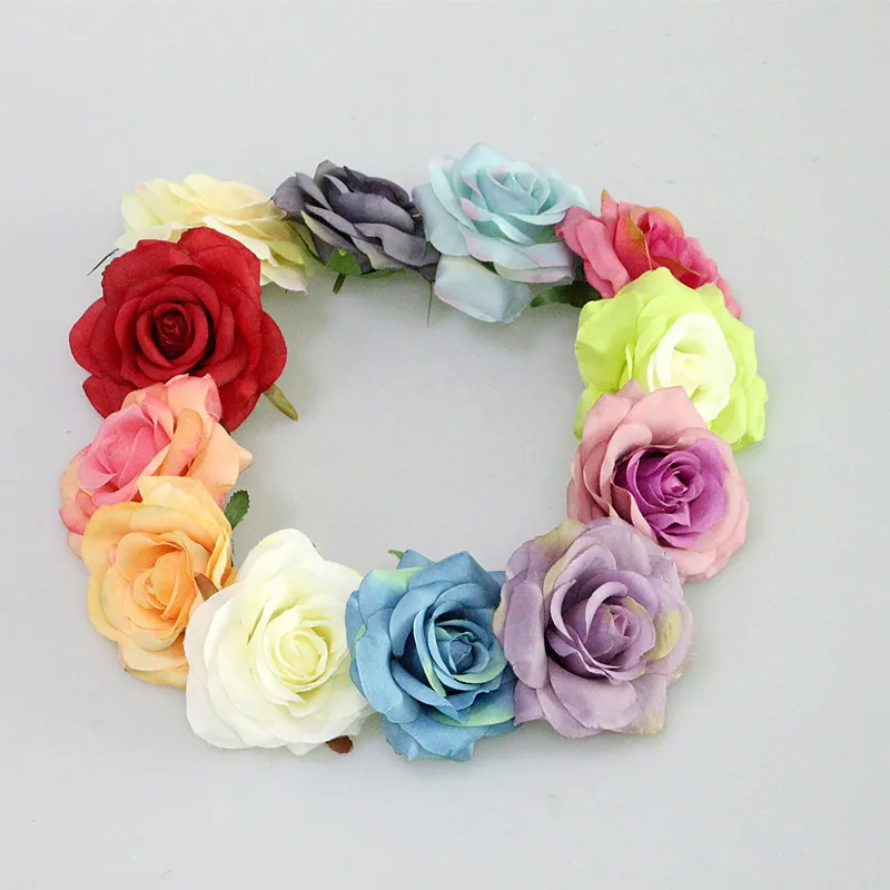 Flone 10 см искусственные цветы шелковые для рукоделия свадебные розы