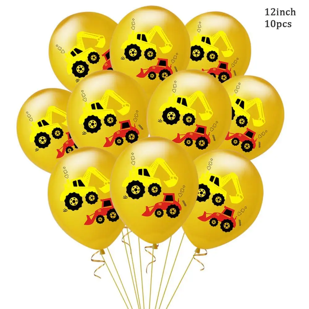 LAPHIL строительный трактор надувные латексные воздушные шары детский душ сувениры