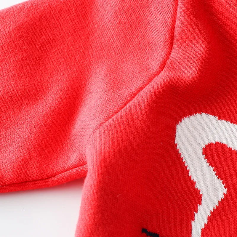 Свитера для девочек Зимняя теплая плотная трикотажная одежда Топы маленьких