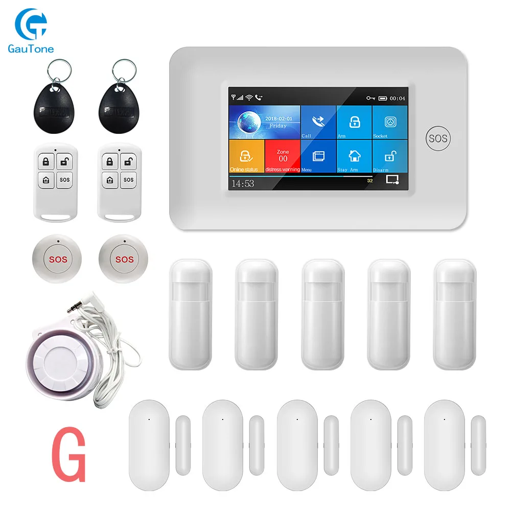GT-014-GSM-PG106-G DHL приложение пульт дистанционного управления PG106 wifi+ GSM gprs беспроводной дом/Компания охранная сигнализация для Android и iOS - Цвет: GT-014-GSM-PG106-G