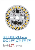 DIY светодиодный светильник SMD 15 Вт, 12 Вт, 9 Вт, 7 Вт, светильник с чипом переменного тока, 220 В, вход Smart IC, светодиодный светильник для лампы, холодный белый, теплый белый