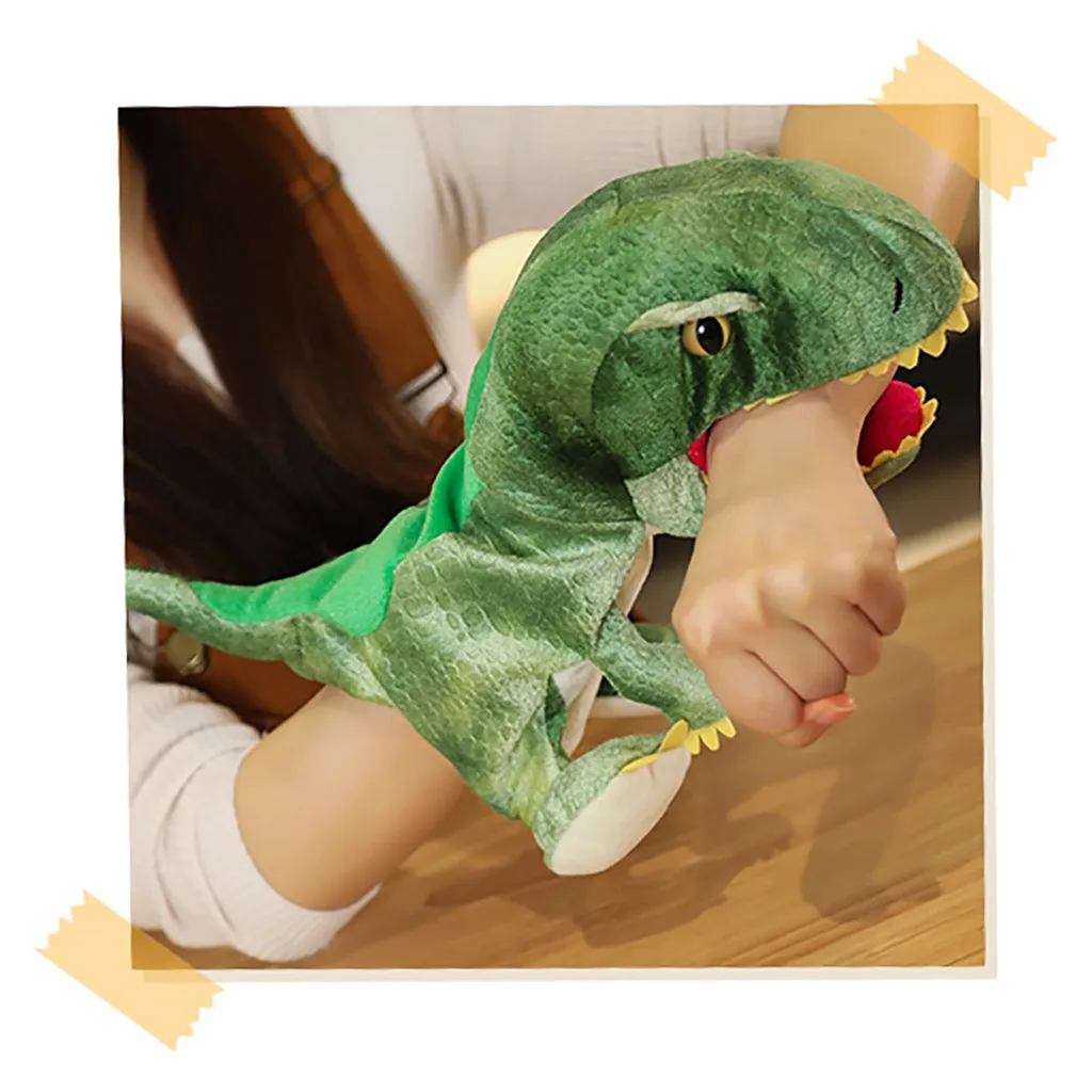 

Plush Dinosaur Hand Puppet Toy Open Movable Mouth for Role Play Gift for Kids Novelty And Funny Hand Puppet Plush Toys Gift 5*