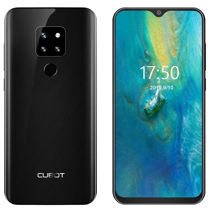 Смартфон Cubot P30 6," экран капли воды FHD+ 2340x1080p 4 Гб RAM+ 64 ГБ ROM Памяти Android 9,0 Pie Система Helio P23 Телефон SONY AI задние тройные камеры Поддержка Распознавания лица 4000 мАч Батарея 4G LTE Сети - Цвет: Black