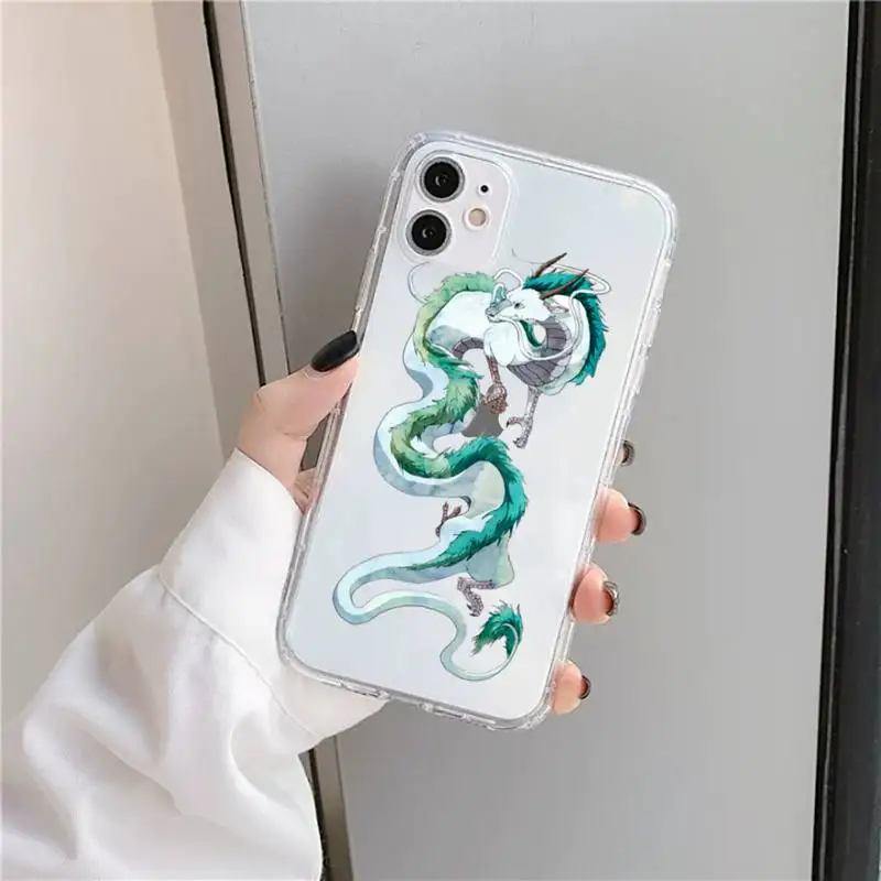 

Spirited Away Anime Phone Case Transparent for iPhone 11 12 mini pro XS MAX 8 7 6 6S Plus X 5S SE 2020 XR