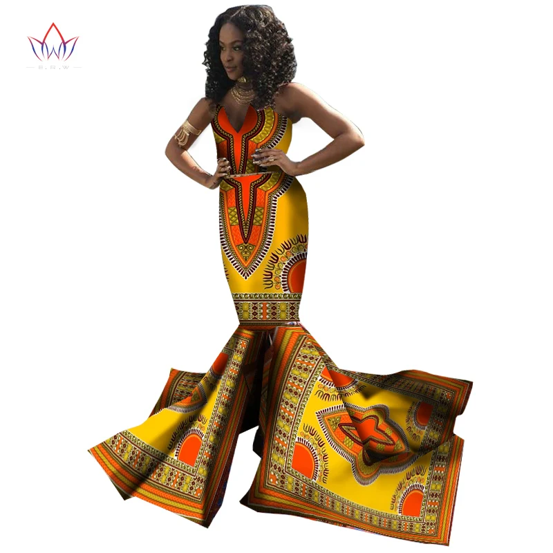 African Bazin Riche Dresses For Women Brand Custom long Clothing Africa Wax fashion autumn winter dress female 2020 none WY1311