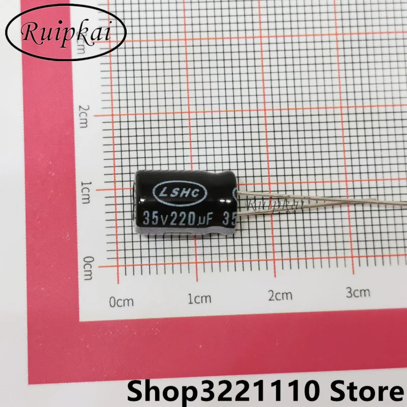 Алюминиевый электролитический конденсатор 50 шт. 220 мкФ 35 в 8x12 мм 8*12 серия CL 105 срок