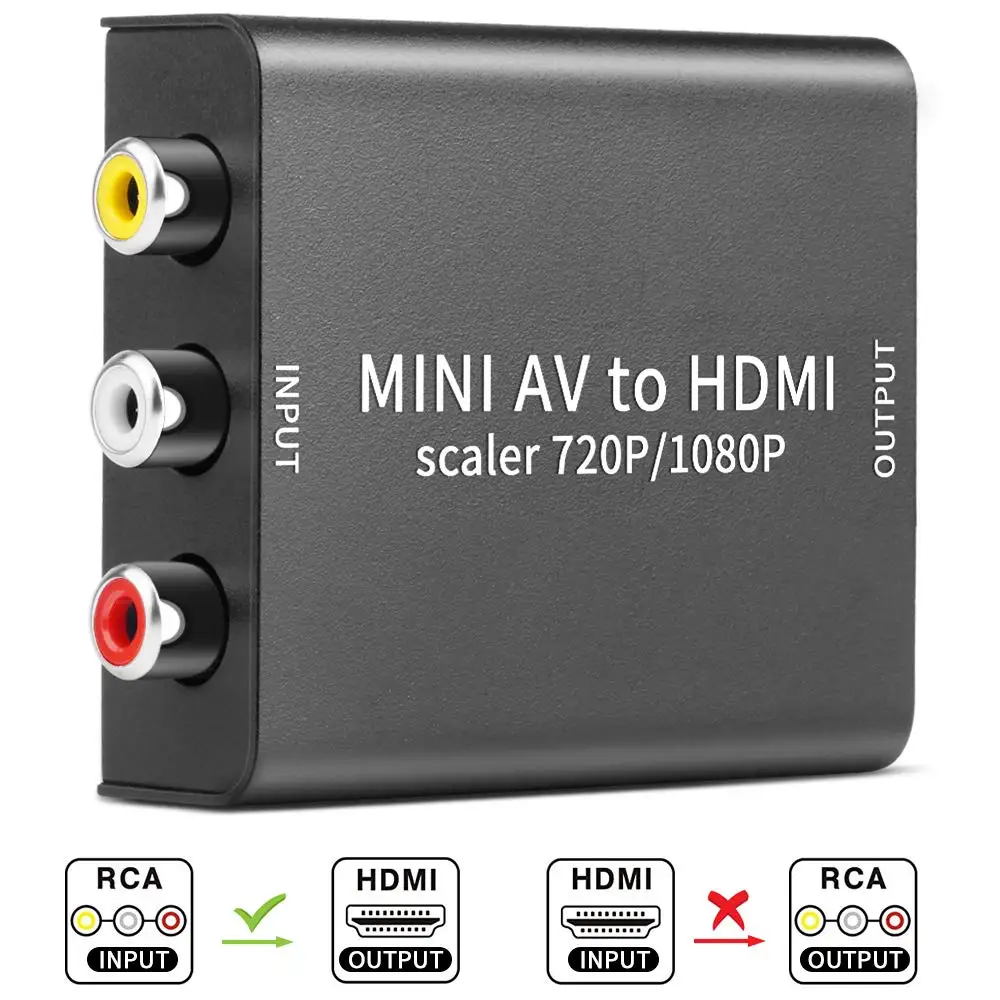 Onvian AV к HDMI адаптер Делителя Частоты 1080P CVBS RCA видео аудио конвертер Поддержка PAL/NTSC