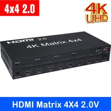 4K 60Hz True HDMI Matrix 4x4  HDMI 2.0 4 in 4 out Matrix Switch Splitter Converter  4X4 Matrix with RS232&EDID control HDCP 2.2