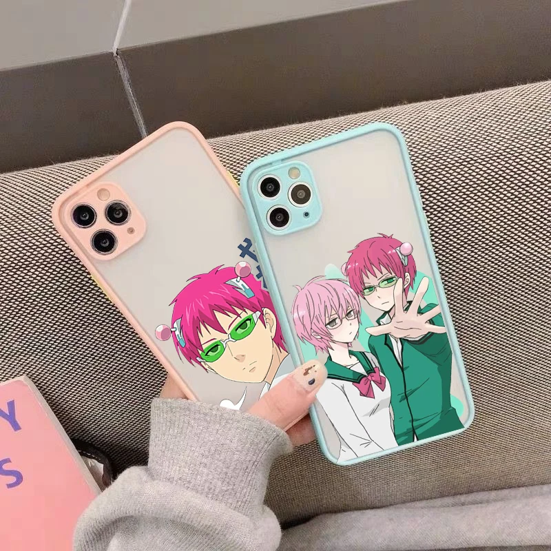 

Japanese Anime the disastrous life of saiki k Case for iPhone 12 11 Pro Max Mini X XS Max XR 8 7 6 6s Plus Hard Matte Back Cover