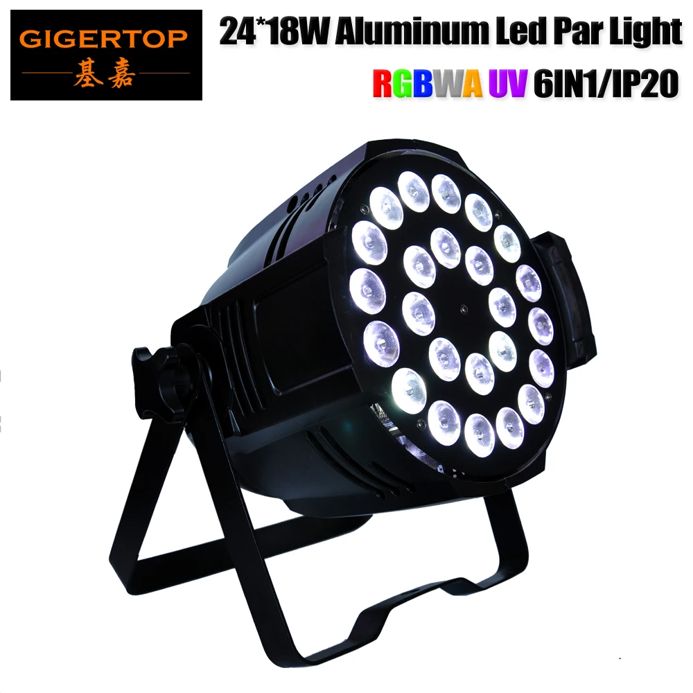 Светодиодная лампа Gigertop TP P66 24x18 Вт RGBWA UV 6 в 1 алюминиевый сценический светильник