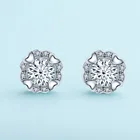 Серебро 925 Оригинальный Тотал 1 карат алмазов тест последние D Цвет Муассанит Сердце подушки драгоценный камень Обручальные серьги, хорошее ювелирное изделие