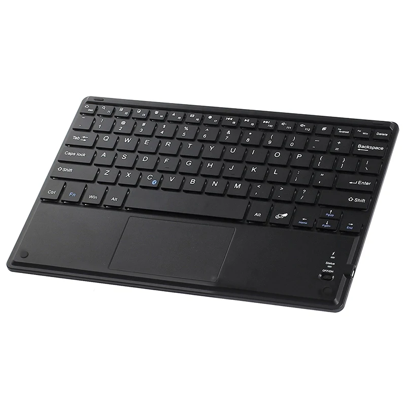 Slim 10&quot Wireless QWERTY Bluetooth Keyboard + Touchpad For Windows Android Mac | Keyboards