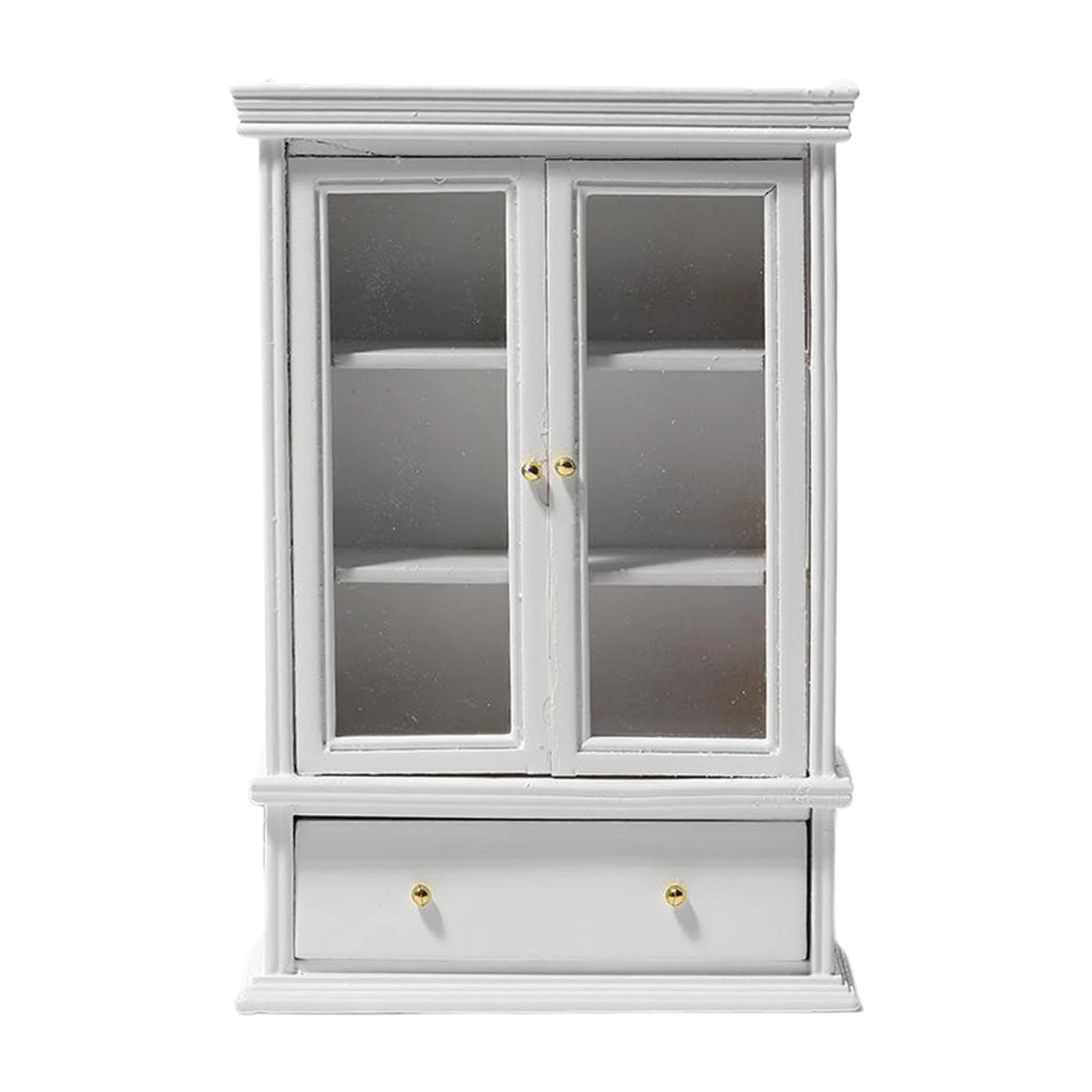 

White 1/12 Scale Doll House Miniatures Cabinet Bedroom Decor Accessories