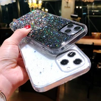 bling glitter transparent phone case for iphone 12 11 pro max mini x xs xr 7 8 plus se 2 2020 sparkling star soft silicone cover
