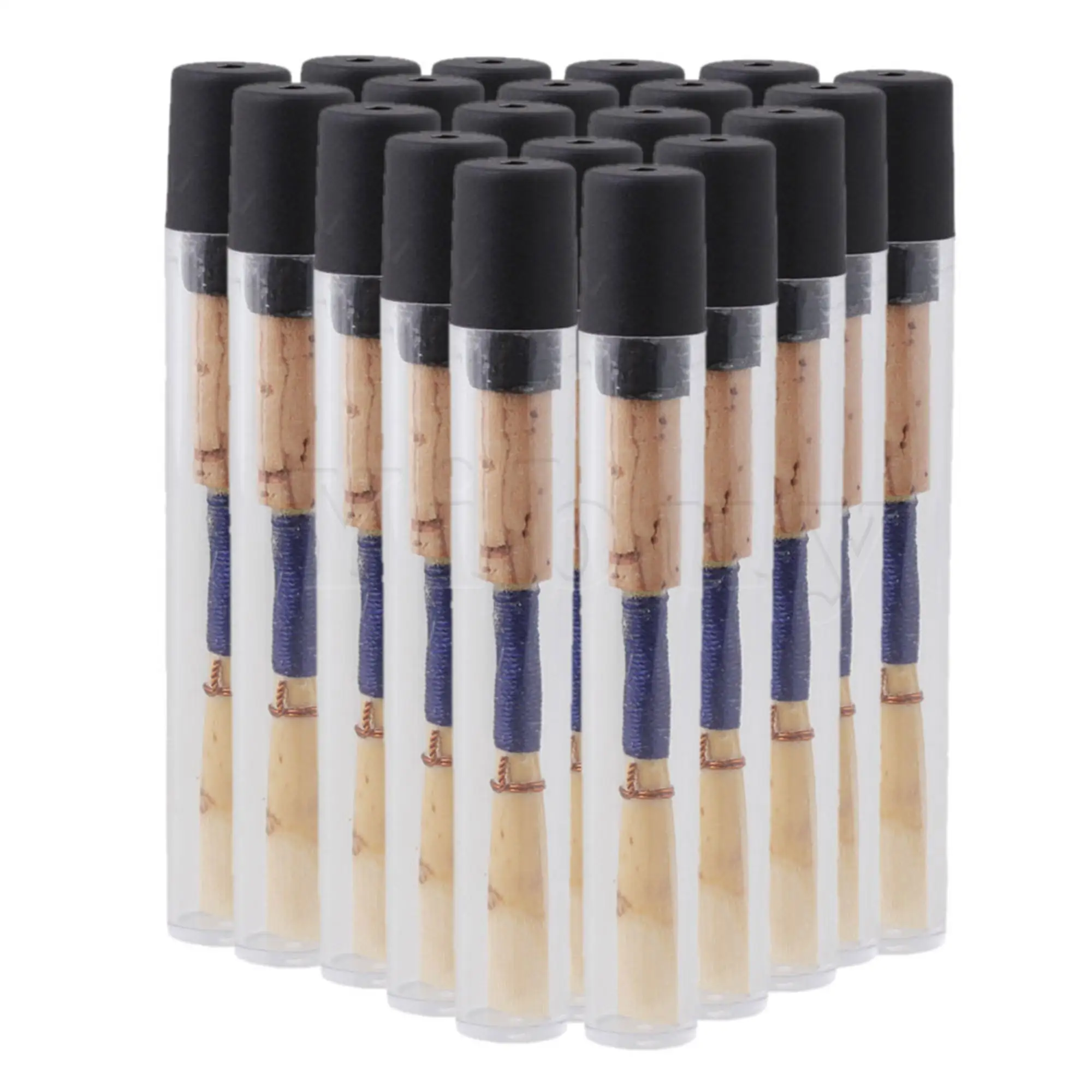 

Yibuy 100 x дерево Цвет Средний 2,5 Oboe Reeds деревянные ветровые детали с держателем трубки 7,2 см